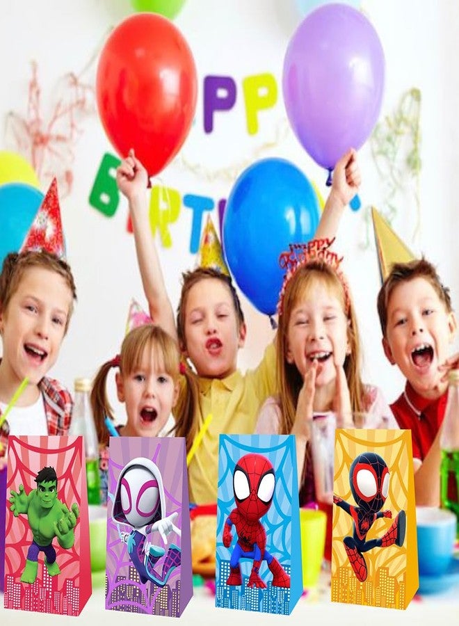 BNFUO 12pcs Spider and His Friends Birthday Party Gift Bags Goodie Bags,Spider and His Friends Party Supplies for Kids Birthday Decorations - Image 5